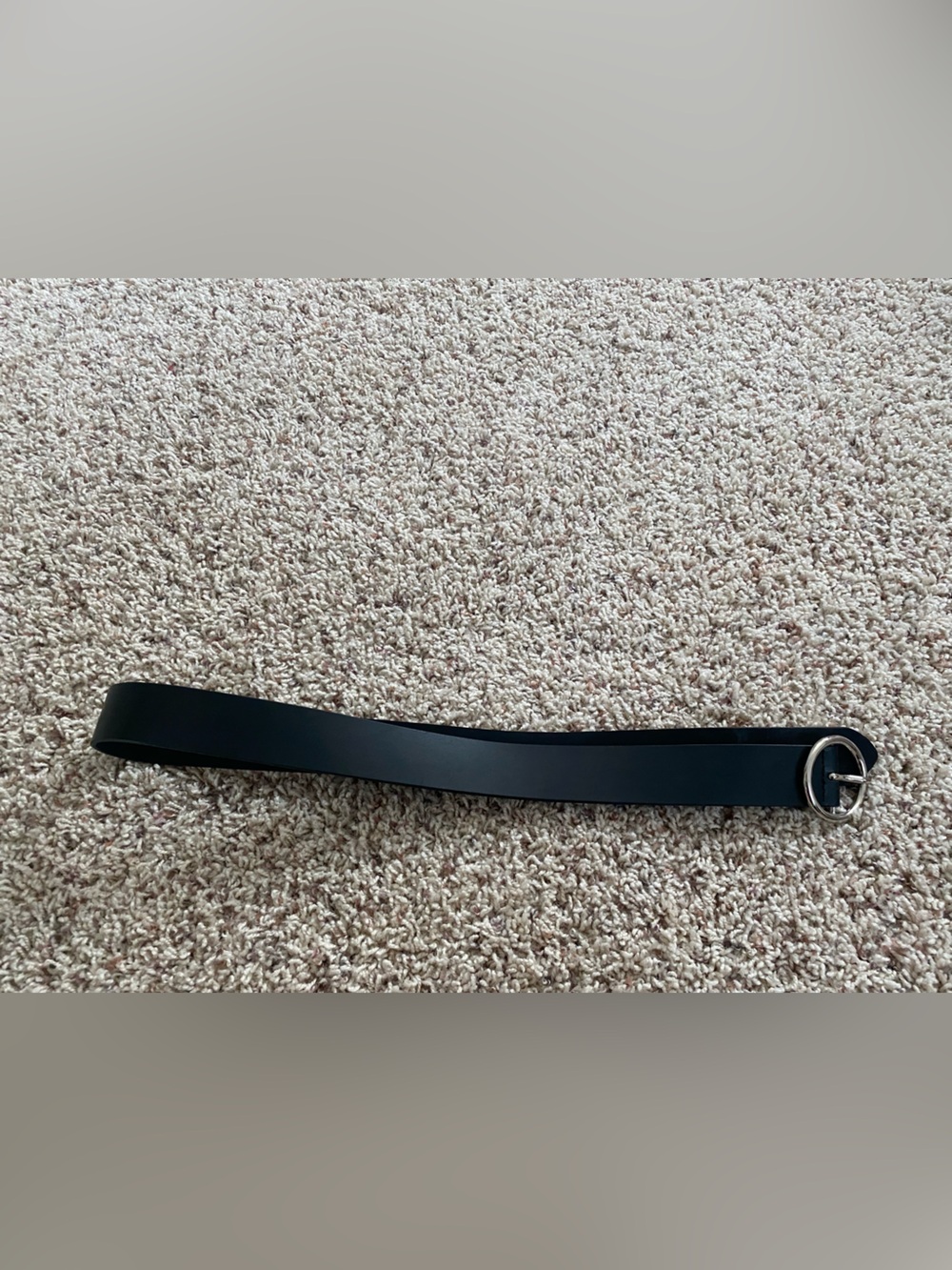 Target Black Women's Smooth Belt with Silver Round Buckle